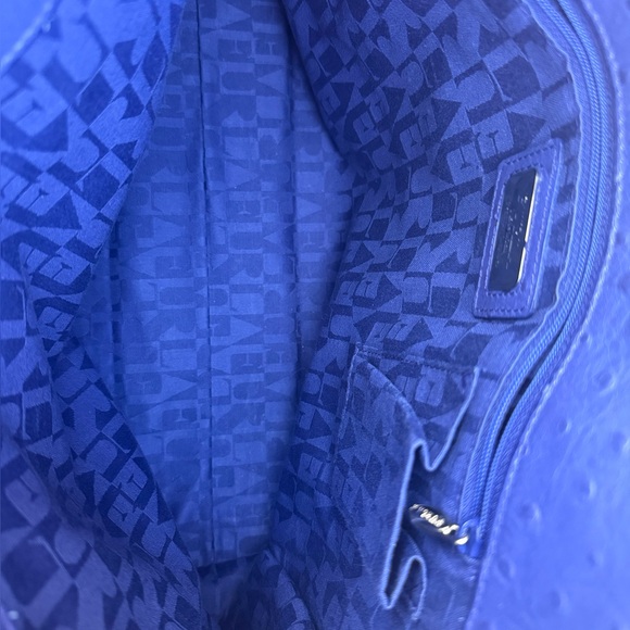 Furla Ostrich Print Leather Purse - Picture 8 of 14